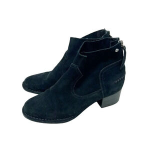 Ugg Bandara Black Suede Ankle Boot Heeled‎ Size US 6